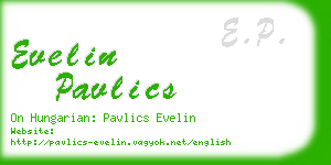 evelin pavlics business card